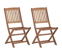 vidaXL Sedie da Giardino Pieghevoli 2 pz in Legno Massello d'Acacia
