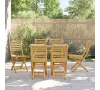 vidaXL Sedie da Giardino Pieghevoli 4 pz 43x54x88 cm in Bambù