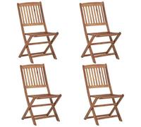 VIDAXL - Sedie Da Giardino Pieghevoli 4 Pz In Legno Massello D'acacia