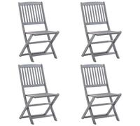 AX 4 Sedie Pieghevoli Pranzo Massello Contemporaneo Tropicale 48.5x57x91cm 46336