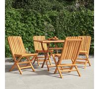 vidaXL Sedie da Giardino Pieghevoli 4pz 47x47x89cm Legno Massello Teak
