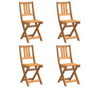 vidaXL Sedie da Giardino Pieghevoli Set di 4 Legno Massello di Acacia Posti a Sedere Esterni Finitura Oliata Leggere Pieghevoli Facilmente Movibili Design Contemporaneo per Patio Balcone Salvaspazio