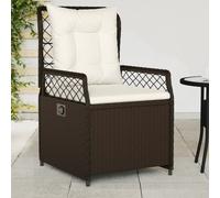 vidaXL Sedie da Giardino Reclinabili 2 pz Marrone in Polyrattan