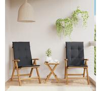vidaXL Sedie da Giardino Reclinabili con Cuscini 2 pz in Legno di Teak