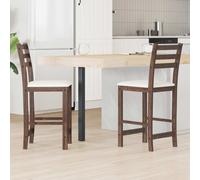 vidaXL Sedie da pranzo 2 pcs Marrone Chiaro 40 x 47,5 x 99,5 cm
