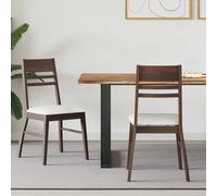 vidaXL Sedie da pranzo 2 pcs Marrone Chiaro 43 x 54 x 89 cm