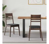 vidaXL Sedie da pranzo 2 pcs Marrone Chiaro 43 x 54 x 89 cm