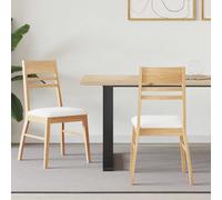 vidaXL Sedie da pranzo 2 pcs Naturale 43 x 54 x 89 cm