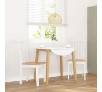 vidaXL Sedie da Pranzo 2 pz Bianche in Legno Massello di Hevea, sedia da pranzo, sedia da cucina, sedile da pranzo, sedia, sedia da soggiorno