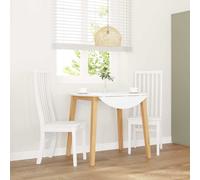 vidaXL Sedie da Pranzo 2 pz Bianche in Legno Massello di Hevea, sedia da pranzo, sedia da cucina, sedile da pranzo, sedia, sedia da soggiorno