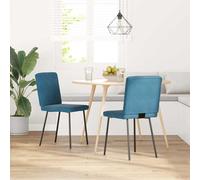 vidaXL Sedie da Pranzo 2 pz Blu in Velluto