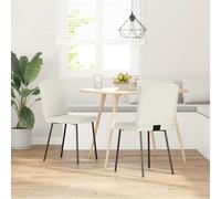 vidaXL Sedie da Pranzo 2 pz Crema in Velluto