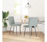 vidaXL Sedie da Pranzo 2 pz Grigio Chiaro in Velluto