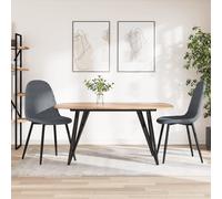 vidaXL Sedie da Pranzo 2 pz Grigio Scuro in Velluto