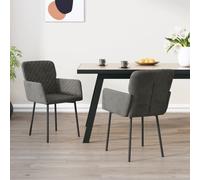vidaXL Sedie da Pranzo 2 pz Grigio Scuro in Velluto