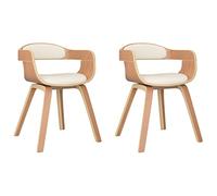 vidaXL Sedie da Pranzo in Legno Curvato e Similpelle 2 pz