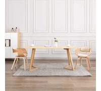 vidaXL Sedie da Pranzo 2 pz in Legno Piegato e Similpelle