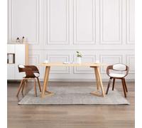 vidaXL Sedie da Pranzo 2 pz in Legno Piegato e Similpelle