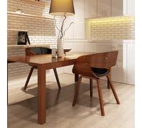 vidaXL - Set Di 2 Sedie In Legno Marrone