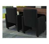 vidaXL Sedie da Pranzo 2 pz Nere in Similpelle