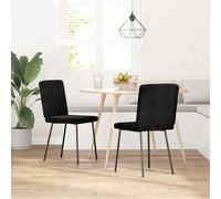 vidaXL Sedie da Pranzo 2 pz Nere in Velluto
