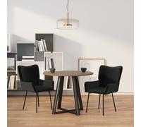 vidaXL Sedie da Pranzo 2 pz Nere in Velluto