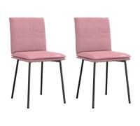 vidaXL Sedie da Pranzo 2 pz Rosa in Velluto, sedia, sedia da soggiorno, sedia accento, sedia da cucina, sedile da pranzo, sedia laterale