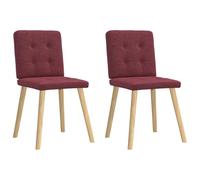 vidaXL Sedie da Pranzo 2 pz Rosso Vino in Tessuto, sedia, sedia da soggiorno, sedia laterale, sedia da cucina, sedile da pranzo, sedia da ristorante