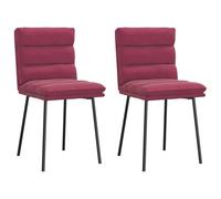 vidaXL Sedie da Pranzo 2 pz Rosso Vino in Velluto, sedia, sedia da soggiorno, sedia accento, sedia da cucina, sedile da pranzo, sedia laterale