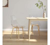 vidaXL Sedie da Pranzo 2 pz Trasparenti in PET