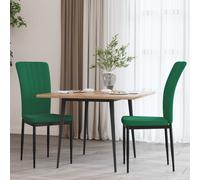 vidaXL Sedie da Pranzo 2 pz Verde Scuro in Velluto