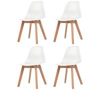 vidaXL 4x Sedie Sala da Pranzo Bianche Seggiole Sgabelli Tavolo Cucina Salotto