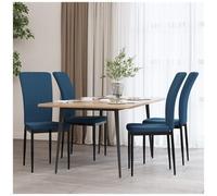 VIDAXL - Sedie Da Pranzo 4 Pz Blu In Velluto