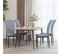 vidaXL Sedie da Pranzo 4 pz Grigio Chiaro in Velluto