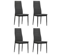 VidaXL Sedie da Pranzo 4 pz Grigio Scuro in Tessuto