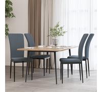 vidaXL Sedie da Pranzo 4 pz Grigio Scuro in Velluto