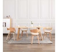 VidaXL Sedie da Pranzo 4 pz in Legno Curvato e Similpelle