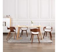 vidaXL Sedie da Pranzo 4 pz in Legno Piegato e Similpelle