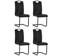 VIDAXL - Sedie Da Pranzo 4 Pz In Similpelle 43x55x100 Cm Nero