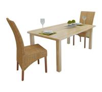 Vidaxl - Sedie da Pranzo 4 pz Marroni in Rattan Naturale 45 x 62 x 93 cm