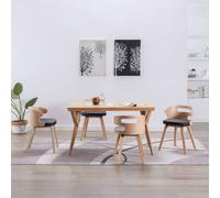 vidaXL Sedie da Pranzo 4 pz Nere in Legno Piegato e Similpelle