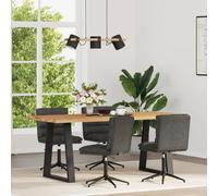 vidaXL Sedie da Pranzo 4 pz Nere in Similpelle