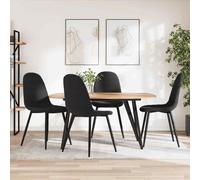 vidaXL Sedie da Pranzo 4 pz Nere in Velluto