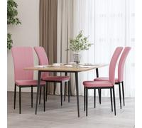 vidaXL Sedie da Pranzo 4 pz Rosa in Velluto