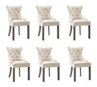 VIDAXL - Sedie Da Pranzo 6 Pz Beige In Tessuto