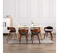 vidaXL Sedie da Pranzo 6 pz in Legno Piegato e Similpelle