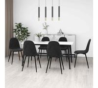 vidaXL Sedie da Pranzo 6 pz Nere in Velluto