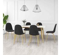 VIDAXL - Sedie da Pranzo 6 pz Nere in Velluto