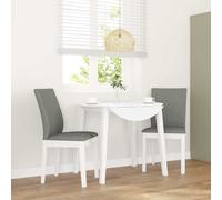 vidaXL Sedie da Pranzo con Cuscini 2 pz Bianco Legno Massello di Hevea