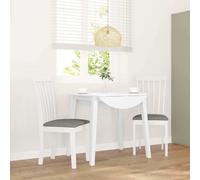 vidaXL Sedie da Pranzo con Cuscini 2 pz Bianco Legno Massello di Hevea, sedia da pranzo, sedia da cucina, sedile da pranzo, sedia, sedia da soggiorno